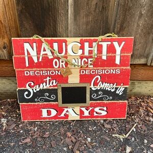 Naughty or Nice Christmas Chalkboard Countdown